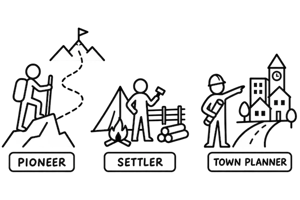 Pioneers, Settlers and Townplanners "PST"